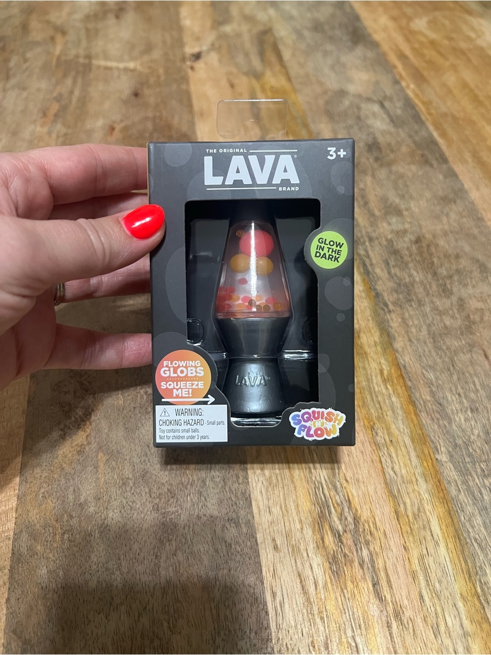 The original LAVA brand Glow-in-the-Dark Lava Lamp squish n flow -